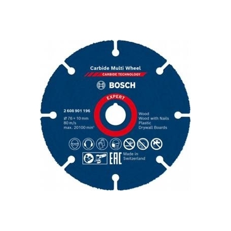 Disco Abrasivo Expert Carbide Multi Wheel 76mmx10mm 2608901196 Bosch