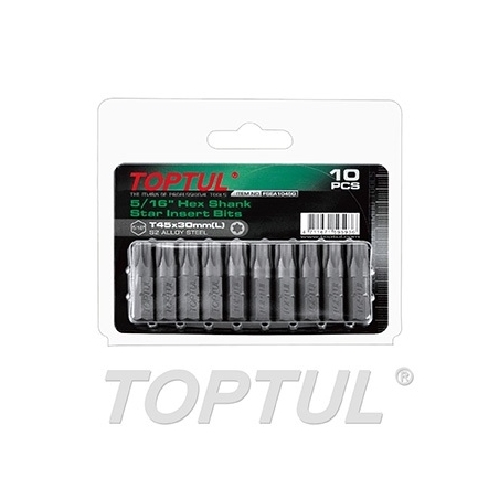 Bits Torx 5/16" T40x30mm 10 Peças FSEA1040G Toptul