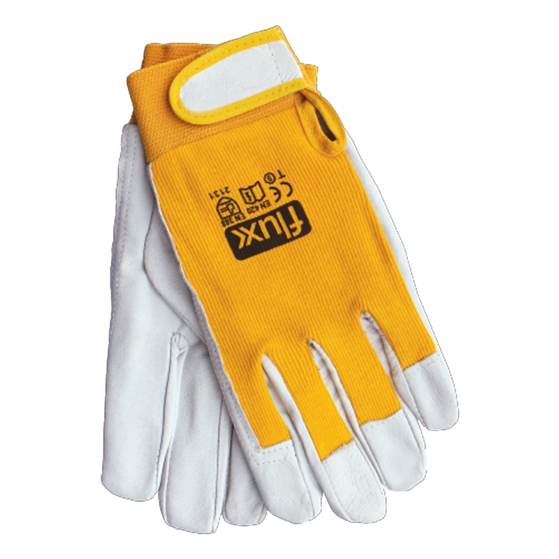 Pig Grain Leather Glove with Velcro