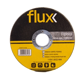 Disco Corte Ferro 115x1x22mm Flux - FCDCF115122B