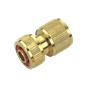 Quick-Coupling Hose Connector in Brass with Aqua Stop 1/2" Flux