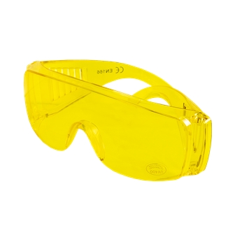 Óculos Proteção Hastes Lente Amarela Flux - FOPHLA