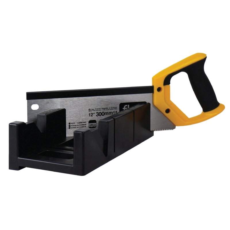 Backsaw 300mm Bi-material Handle with Plastic Miter Flux