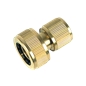 Quick-Coupling Hose Connector in Brass 3/4" Flux