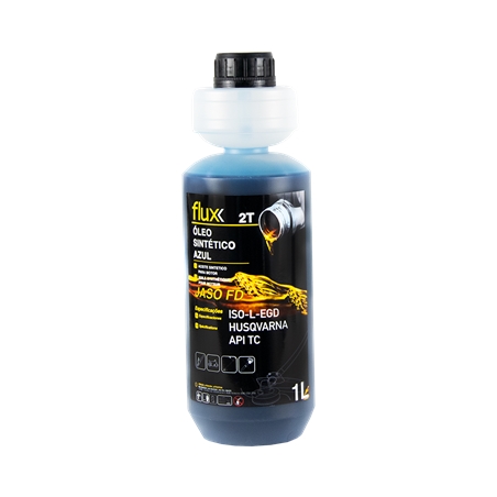 Aceite Sintético para Motor 2 Tiempos Azul 1lt Dispensador JASO FD Flux