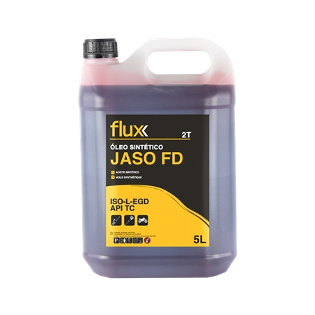 Aceite Sintético para Motor 2 Tiempos Rojo 5lt JASO FD Flux