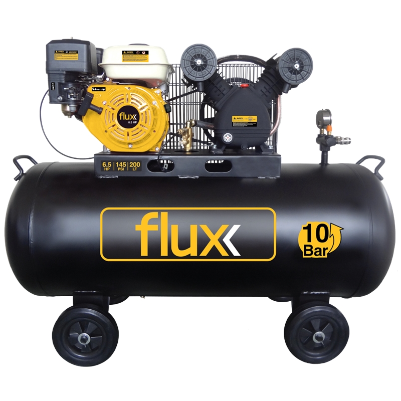 Compresor de Gasolina 200lt 6.5HP Flux