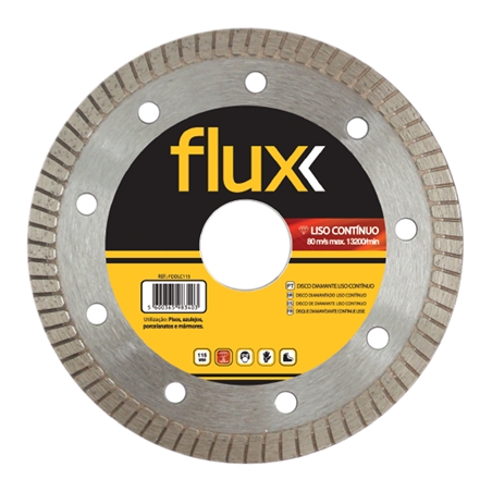 Disco Diamante Turbo Cerâmica 115mm Flux - FDDLC115