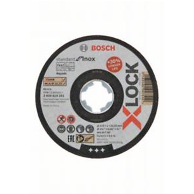 Disco de acero inoxidable estándar X-Lock 115x1mm 2608619261 Bosch