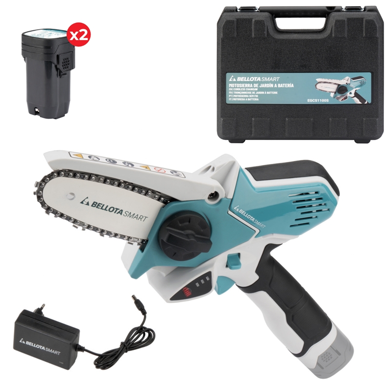 Cordless Chainsaw 100mm 2x1.5Ah EGCS1100S Bellota