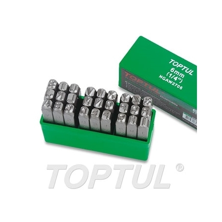 Punção Abecedário 27 Peças 6mm NGAW2706 Toptul - DTPA276