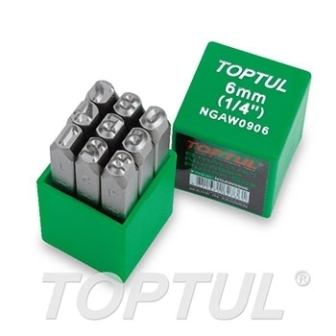 Punção Números 9 Peças 6mm NGAW0906 Toptul - DTPN96