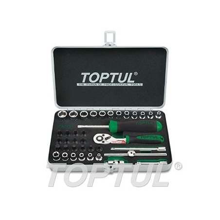 Jogo Chave Caixa 1/4" 38Pçs GCAD3801 Toptul - DTJCC1438