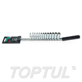 Jogo Chave Caixa Longas 1/2" 11Pçs GAAQ1106  Toptul - DTJCCL1211