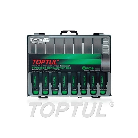 Jogo Chave Precisao Tipo Fenda, Philips e Torx 8 Peças GAAW0803 Toptul - DTJCP8