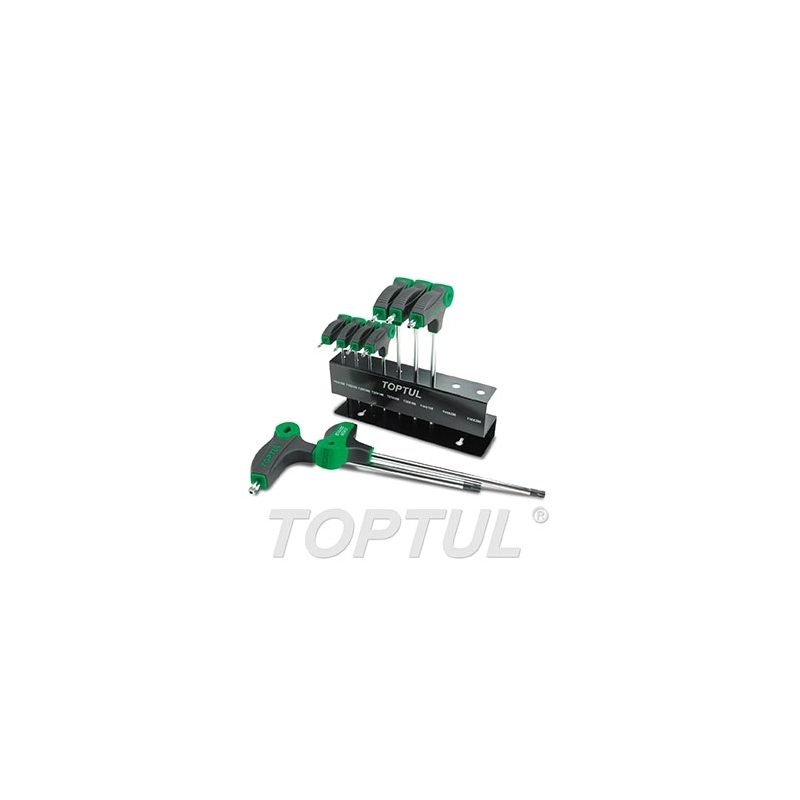 Jogo Chave Torx e Tamperproof Longas 9 Peças GAAX0901 Toptul