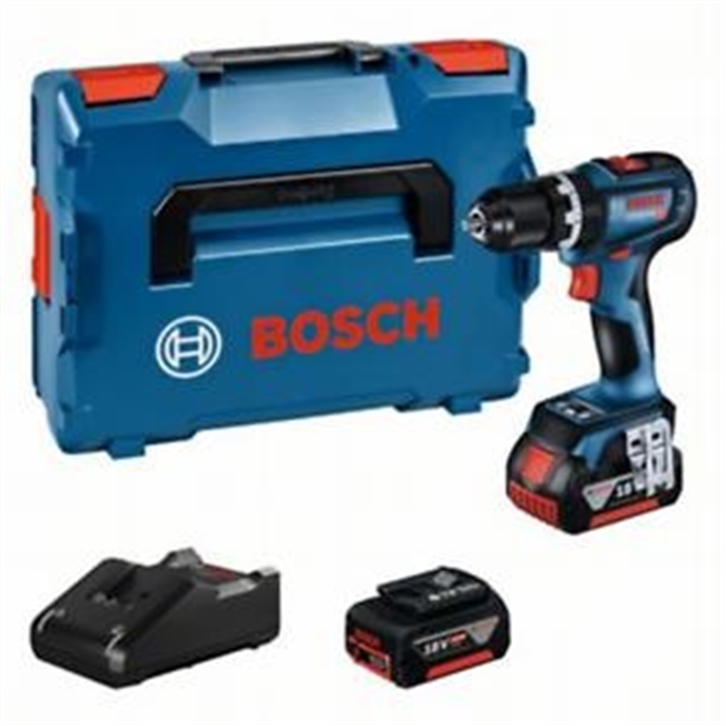 Berbequim GSB 18V-90 + 2 Baterias 5Ah + GAL 18V-40 + LBOXX 06019K6106 Bosch