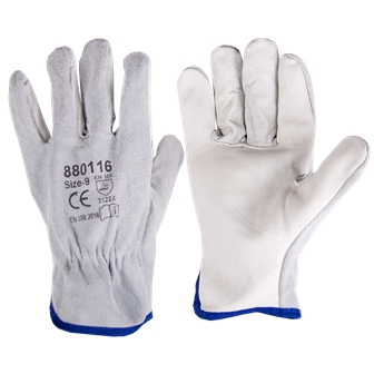 Gant en cuir blanc+croute mixte (9) Flux - FLMCPB9