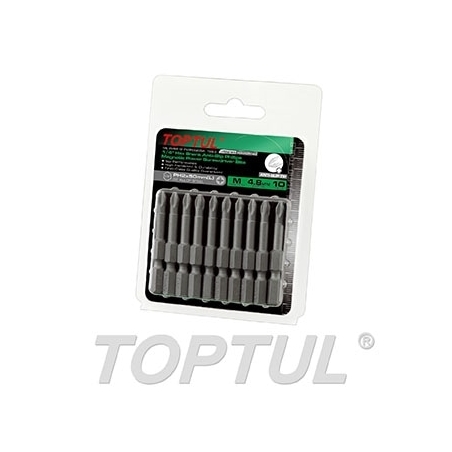 Jogo Bits Phillips Ponta Anti-Deslizante e Magnética 10 Peças 1/4" FSMA0802G Toptul - DTJBPPAD1014