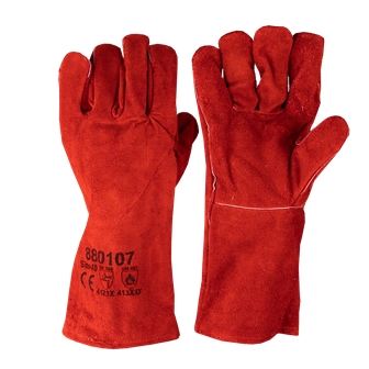 Guante de Soldador en Cuero Anticalor Rojo T11 XXL Flux - FLSCAV11XXL