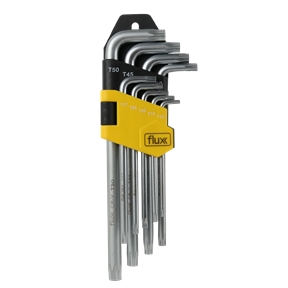 Juego de 9 Llaves Torx Largas Flux - FCCTL9