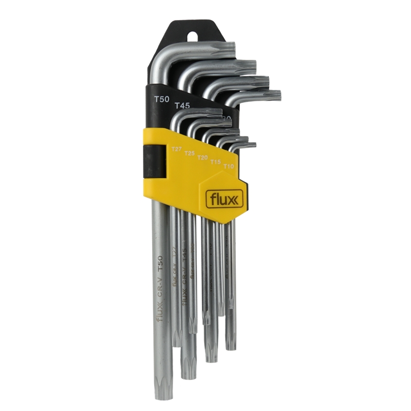 Long Torx Wrench Set 9 Pieces Flux