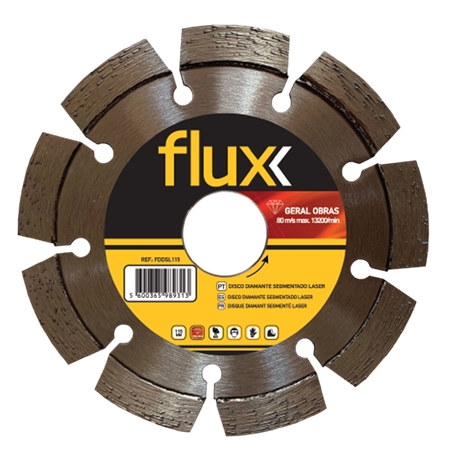 Laser Segmented Diamond Cutting Disc (115mm) Flux - FDDSL115