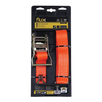 Orange Ratchet Strap 7mt 2000kg Flux - FCR3572