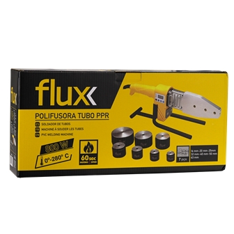 Polifusora Tubo PPR 16-63mm 800w c/mala Flux - FPTPPR800