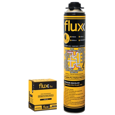 Espuma Poliuretano Pistola (750ml) Flux - FEPP750