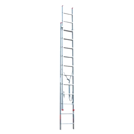 Aluminum Square-Steps Double Extension Ladder (2.00mt) Flux - FEAD200DQ