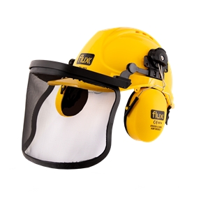 Safety Helmet with Mesh and Ear Protector Flux - FCCVRPR