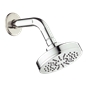 Douche ronde chromée tube de flux 105 mm 3A