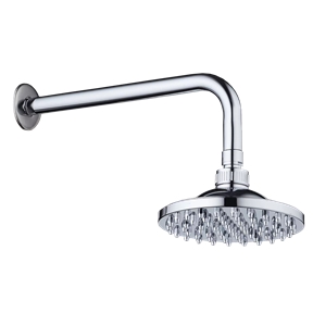 Douche ronde chromée 150 mm Tube de flux T106 - FCRC150T106T