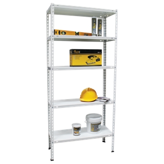 Shelf with 5 Shelves White 1700x750x300mm Flux - FE5P1700