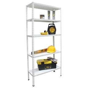 Shelf with 5 Shelves White 1800x900x400mm Flux - FE5P1800