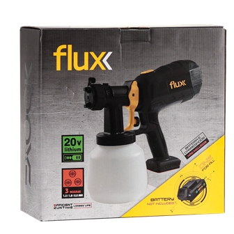 Pistolet à peinture sans fil 20V Li Exock Flux - FPP20LE