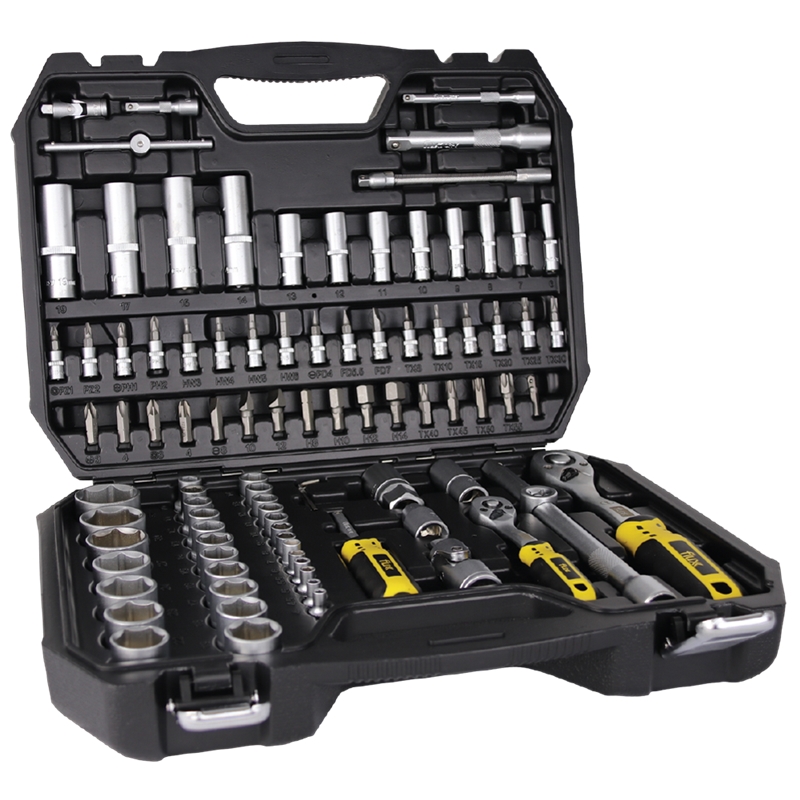 1/4'' & 1/2'' Drive Socket Set 94 pieces Chrome Vanadium Flux