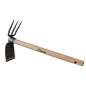 2-Prong Double Hoe with Wooden Handle Flux