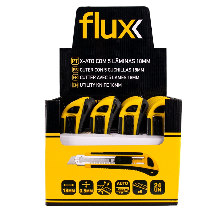 Set of 24 Utility Knife 5 Blades 18mm Flux