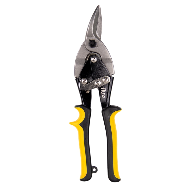 Tin Snips 10" Left Hand Cut Bimaterial Handle Flux