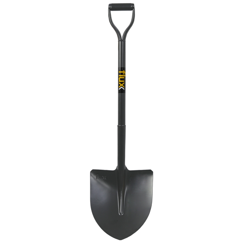 Point Head Shovel with Gray Metallic Handle Flux