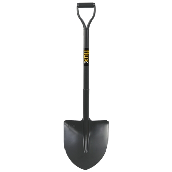 Point Head Shovel with Gray Metallic Handle Flux - FPBCMC