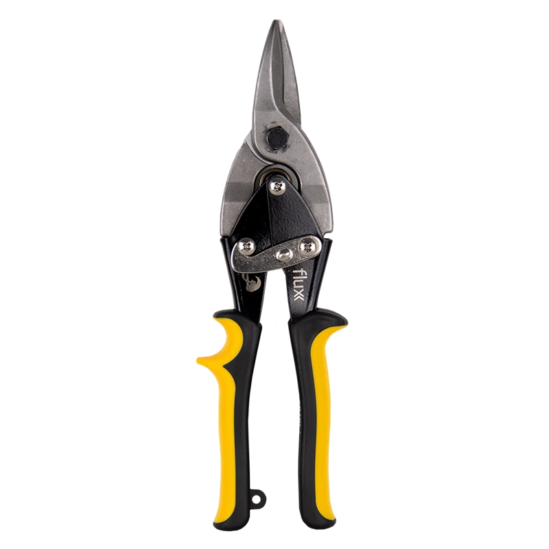 Straight Cut Tin Snips 10" Bimaterial Handle Flux