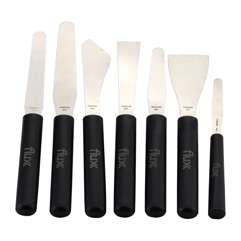 Conjunto de Espátulas Aço Inox para Gesso 7pcs Flux