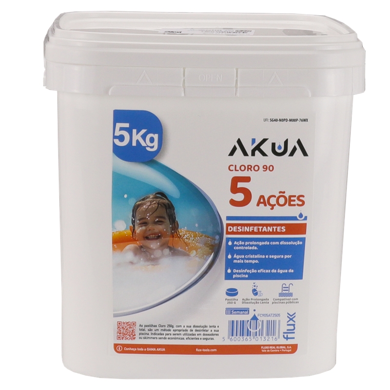 Cloro 90 5 Acciones Tableta 250gr 5Kg Flux