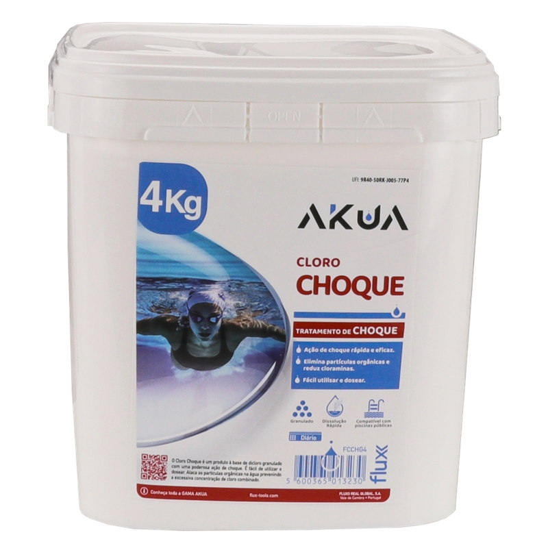 Cloro Choque Granulado AKUA 4Kg Flux